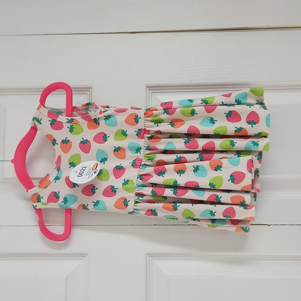 NWT Dot Dot Smile Multicolored strawberries Twirl Dress